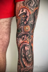 Фото тату с мотоциклом 29.08.2020 №009 -moto tattoo- tatufoto.com