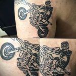 Фото тату с мотоциклом 29.08.2020 №033 -moto tattoo- tatufoto.com