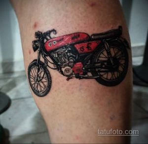 Фото тату с мотоциклом 29.08.2020 №059 -moto tattoo- tatufoto.com