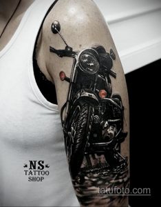 Фото тату с мотоциклом 29.08.2020 №061 -moto tattoo- tatufoto.com