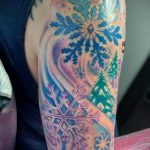 Фото тату со снегом и льдом 17.08.2020 №067 -snow and ice tattoo- tatufoto.com