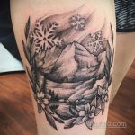 Фото тату со снегом и льдом 17.08.2020 №127 -snow and ice tattoo- tatufoto.com