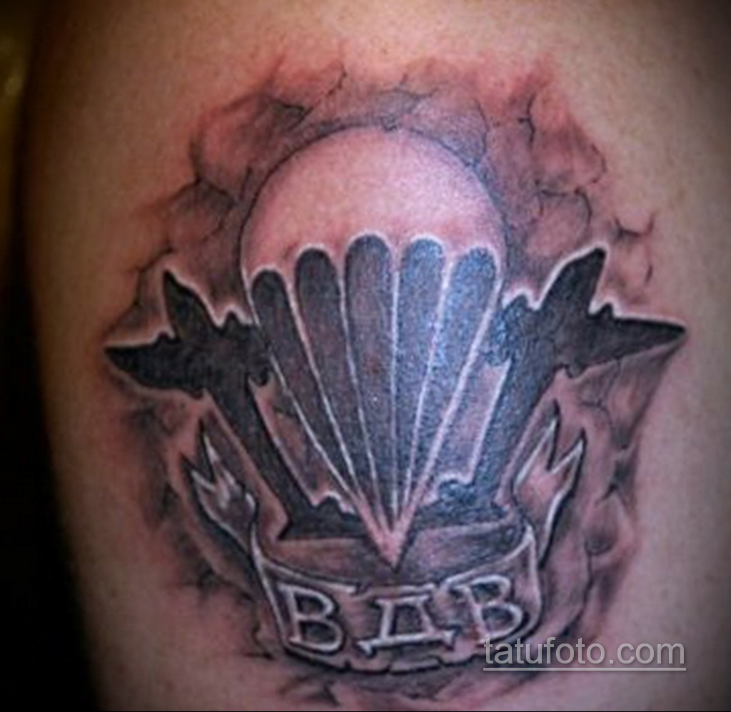 Фото татуировки ВДВ 02.08.2020 №120 -airborne tattoo- tatufoto.com
