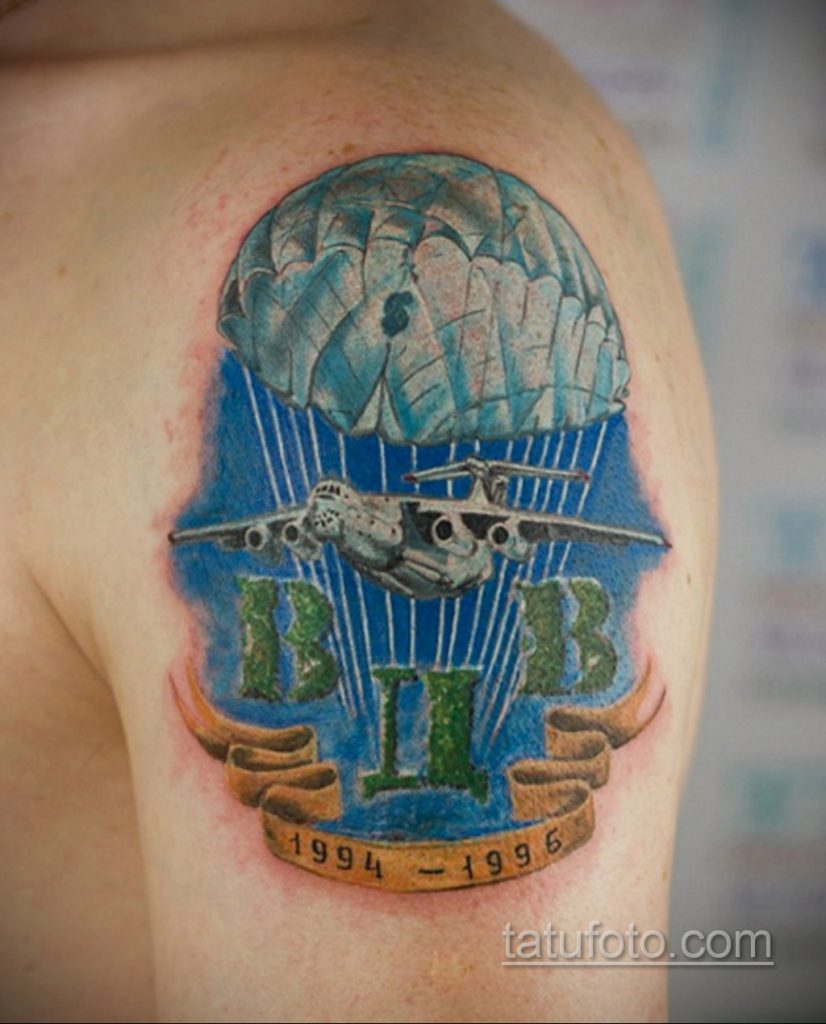 Фото татуировки ВДВ 02.08.2020 №131 -airborne tattoo- tatufoto.com