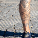 Тату горы дракон и ветер на левой ноге парня мужчины – Уличная татуировка (street tattoo)-29.09.2020-tatufoto.com 8