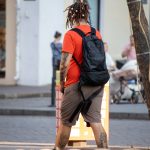 Тату египетская кошка с жуком и клоун внизу ноги парня --Уличная тату-street tattoo-21.09.2020-tatufoto.com 1