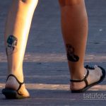 Тату из фильма Лион Киллер – девочка и мужчина на ноге у девушки - Уличная татуировка 14.09.2020 – tatufoto.com 5
