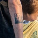 Тату лес в квадрате на руке парня - Уличная татуировка 14.09.2020 – tatufoto.com 4