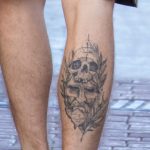 Тату лицо мужчины с черепом и ветвями – 17.09.2020 – tatufoto.com 6