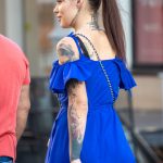Тату надпись УМЕРЕННОСТЬ на лице и шее девушки – 17.09.2020 – tatufoto.com 7