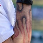 Тату пламя – руны и надпись на руках у парня – Уличная татуировка 14.09.2020 – tatufoto.com 2
