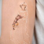 Фото пример белой татуировки 24.09.2020 №015 -white tattoo- tatufoto.com