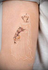 Фото пример белой татуировки 24.09.2020 №015 -white tattoo- tatufoto.com