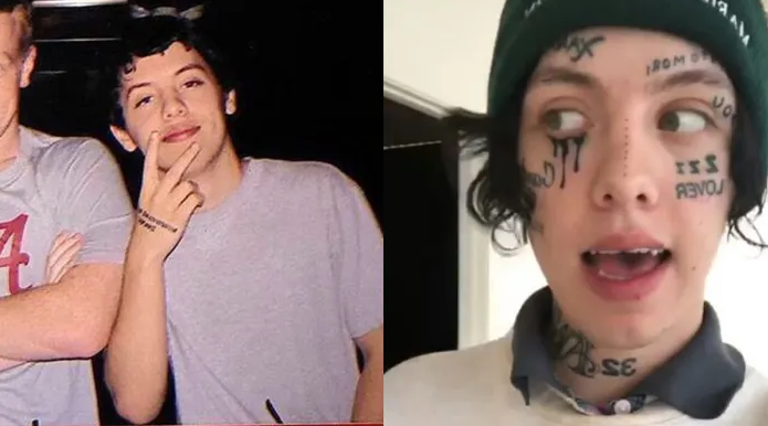 Lil Xan (Nicholas Diego Leanos) – до и после нанесения татуировок - фото
