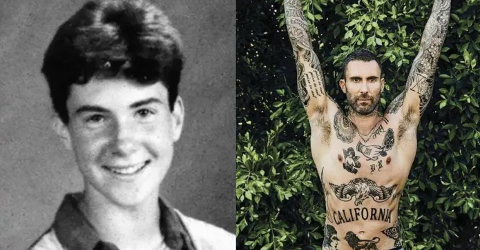 Адам Левин – до и после нанесения татуировок - фото