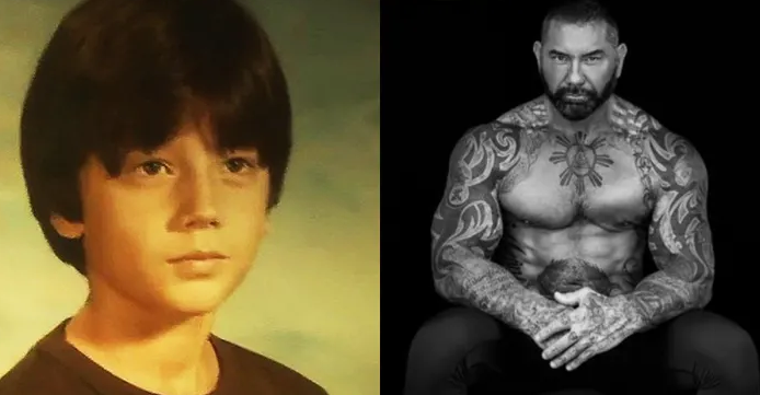 Дейв Батиста (Dave Bautista) – до и после нанесения татуировок - фото