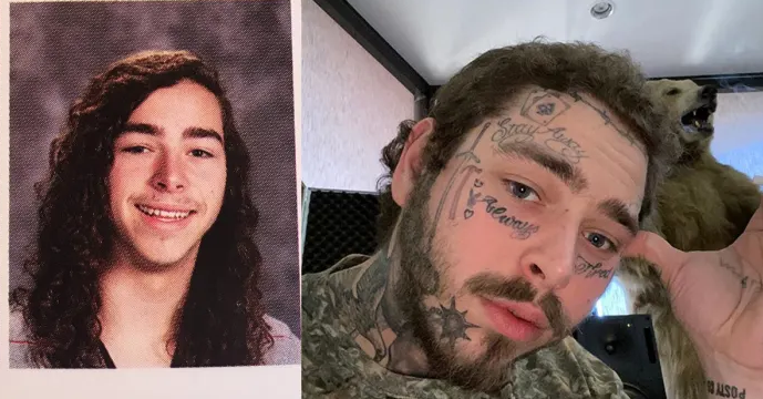 Пост Мэлоун – до и после нанесения татуировок 1