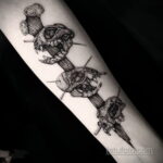 Рисунок татуировки с костями - фото - tatufoto.com 1