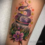 Рисунок татуировки с котлом ведьмы - фото - tatufoto.com 4