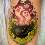 Рисунок татуировки с котлом ведьмы - фото - tatufoto.com 5