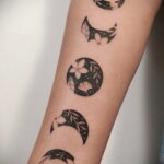 Рисунок татуировки с луной - тату для ведьмы - фото - tatufoto.com 11