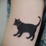 Рисунок татуировки с черной кошкой - фото - tatufoto.com 4