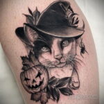 Рисунок татуировки с шляпой ведьмы или колпаком - фото - tatufoto.com 2