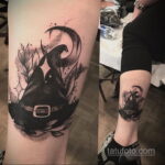 Рисунок татуировки с шляпой ведьмы или колпаком - фото - tatufoto.com 3