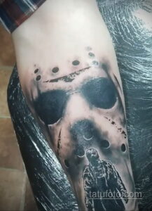Тату из фильма ужосов про Джейсона 12.10.2020 №006 -jason tattoo- tatufoto.com