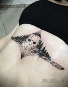 Тату из фильма ужосов про Джейсона 12.10.2020 №009 -jason tattoo- tatufoto.com