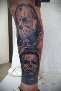 Тату из фильма ужосов про Джейсона 12.10.2020 №010 -jason tattoo- tatufoto.com