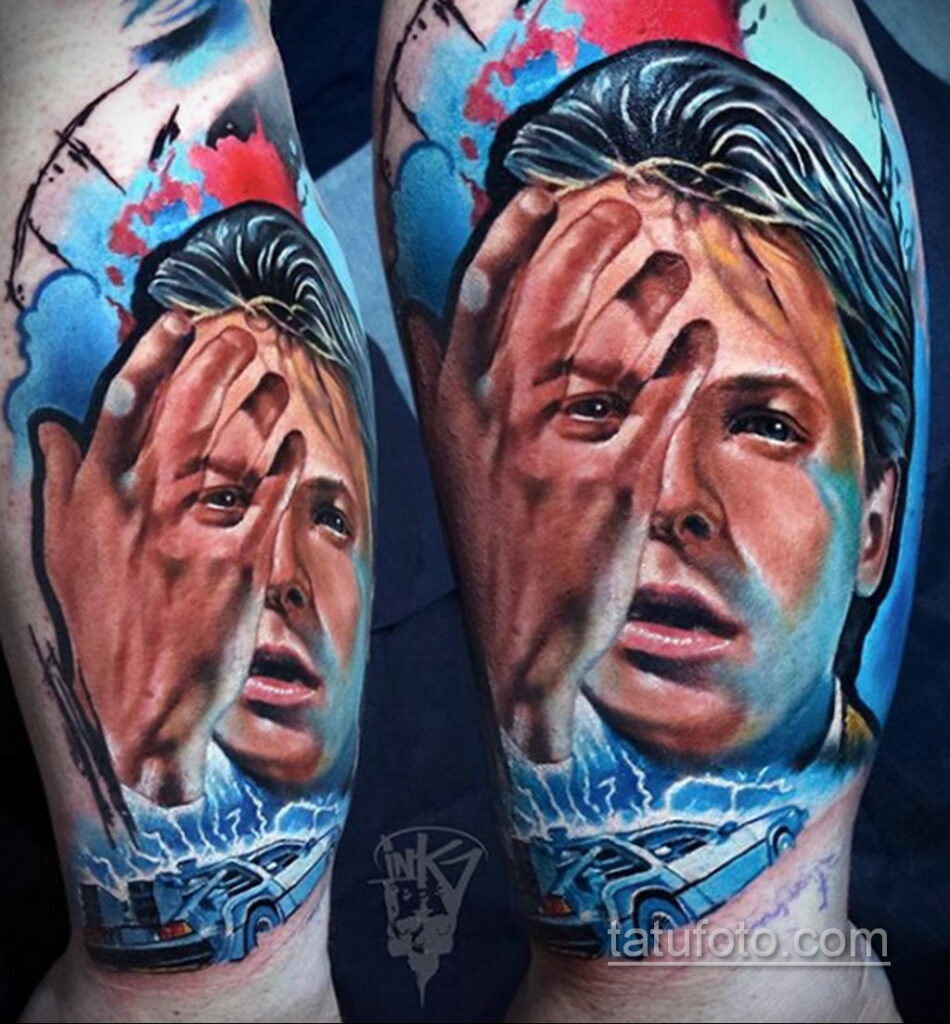 Тату фильм НАЗАД В БУДУЩЕЕ 26.10.2020 №023 -back to the future tattoo- tatufoto.com