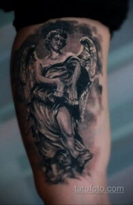 Фото ангел тату на предплечье 25.10.2020 №013 -forearm tattoo- tatufoto.com