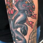 Фото тату с оборотнем 14.10.2020 №011 -werewolf tattoo- tatufoto.com