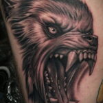 Фото тату с оборотнем 14.10.2020 №013 -werewolf tattoo- tatufoto.com