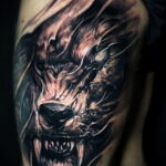 Фото тату с оборотнем 14.10.2020 №019 -werewolf tattoo- tatufoto.com