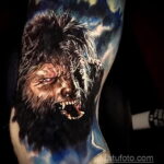 Фото тату с оборотнем 14.10.2020 №020 -werewolf tattoo- tatufoto.com