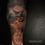 Фото тату с оборотнем 14.10.2020 №025 -werewolf tattoo- tatufoto.com