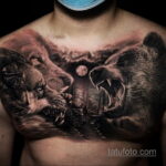 Фото тату с оборотнем 14.10.2020 №026 -werewolf tattoo- tatufoto.com