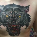 Фото тату с оборотнем 14.10.2020 №029 -werewolf tattoo- tatufoto.com