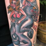 Фото тату с оборотнем 14.10.2020 №054 -werewolf tattoo- tatufoto.com