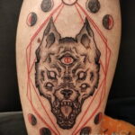 Фото тату с оборотнем 14.10.2020 №072 -werewolf tattoo- tatufoto.com