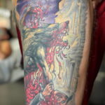 Фото тату с оборотнем 14.10.2020 №083 -werewolf tattoo- tatufoto.com