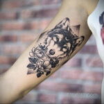 волк тату на предплечье 25.10.2020 №022 -forearm tattoo- tatufoto.com