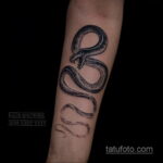 татуировка змеи на предплечье 25.10.2020 №023 -forearm tattoo- tatufoto.com
