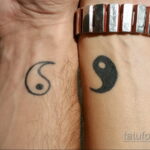 татуировка инь янь на предплечье 25.10.2020 №008 -forearm tattoo- tatufoto.com