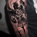 татуировка креста на предплечье 25.10.2020 №002 -forearm tattoo- tatufoto.com