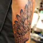 татуировка крыло на предплечье 25.10.2020 №006 -forearm tattoo- tatufoto.com