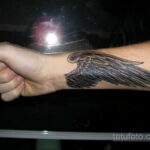 татуировка крыло на предплечье 25.10.2020 №014 -forearm tattoo- tatufoto.com