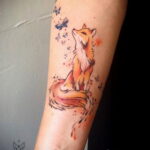 татуировка лиса на предплечье 25.10.2020 №003 -forearm tattoo- tatufoto.com